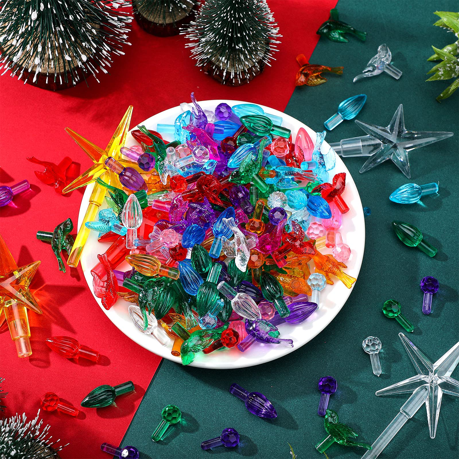 Amazon | セラミッククリスマスツリー交換用電球セット 186個 60個の